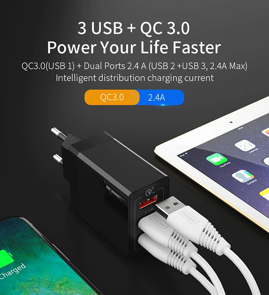 ESSAGER 30W Charger (USB + Type-C) Journey ZTA02