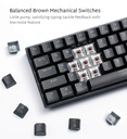 Royal Kludge RK71 Tri-Modes Mechanical Keyboard (Brown Switch)