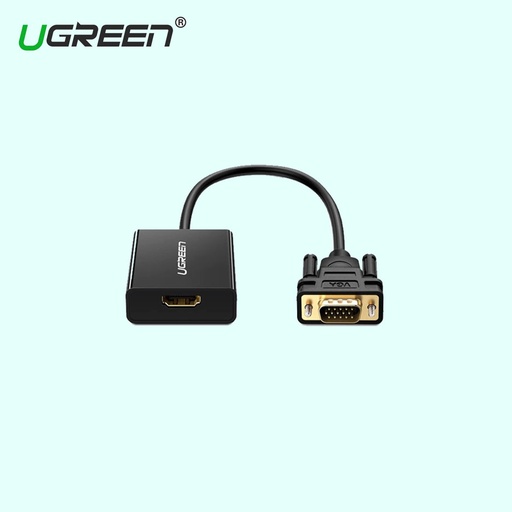 [6957303826940] UGreen HDMI to VGA with Audio Jack (20694)
