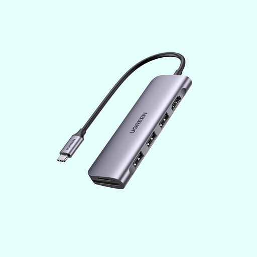 [6957303874118] UGreen USB-C Hub (2*USB3.0+HDMI+TF+PD) (CM195)