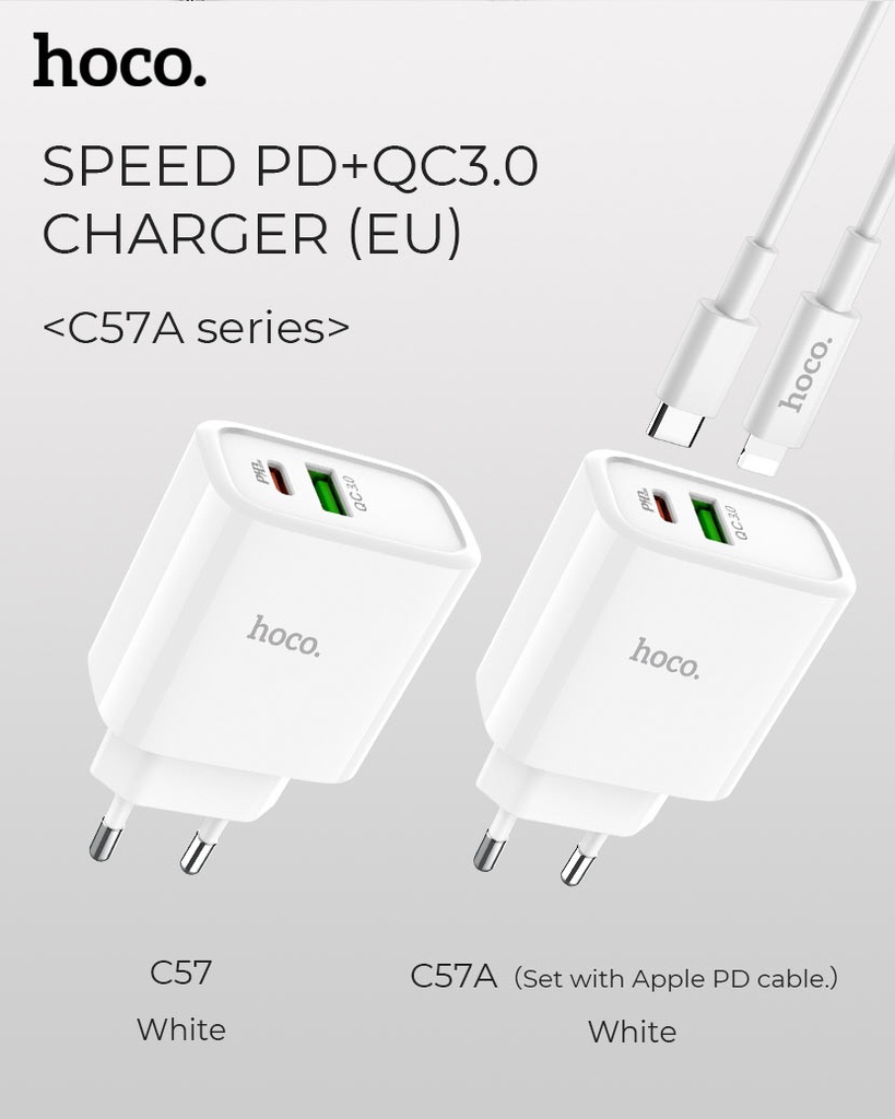Hoco C57 PD+QC3.0 Charger  