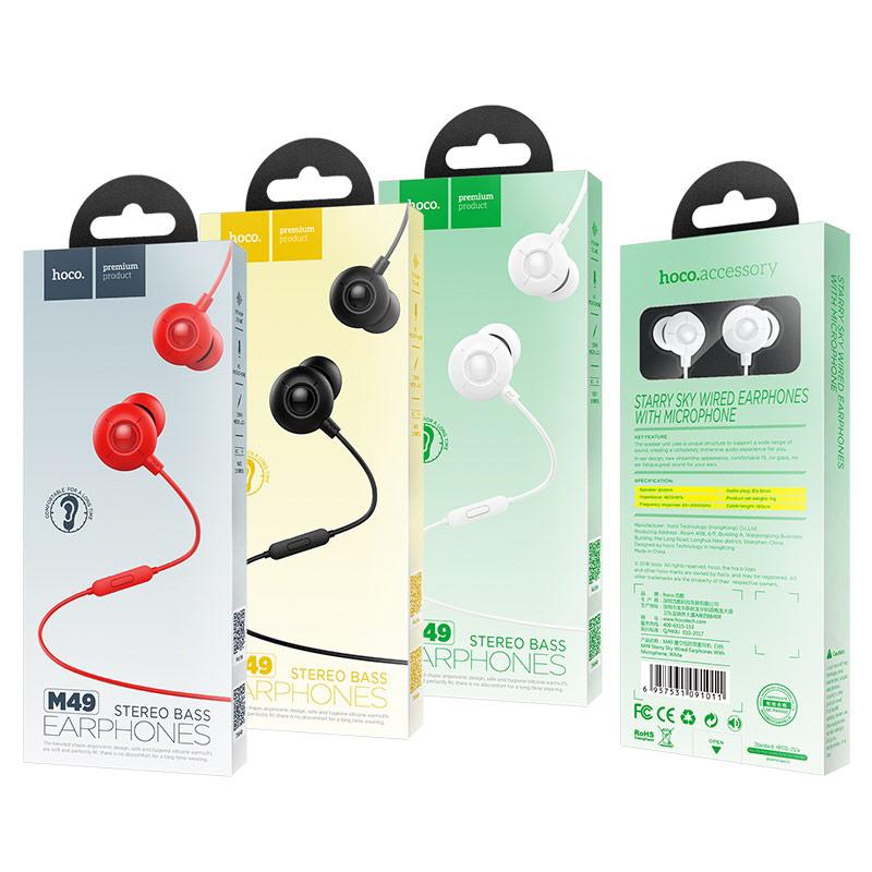Hoco M49 Stereo Bass Wired Earpiece  