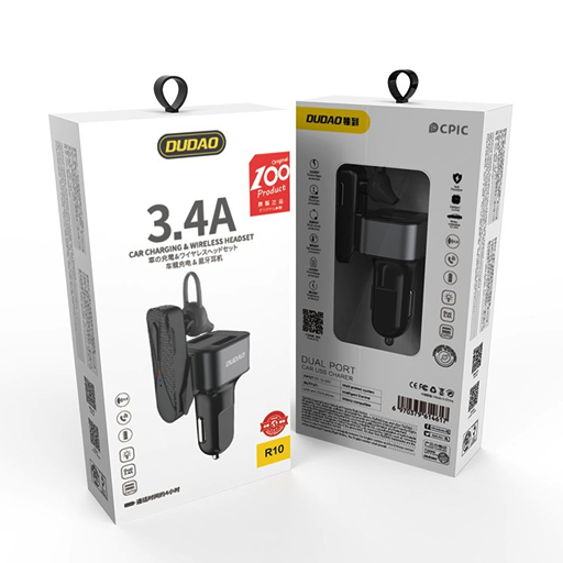 Dudao R10 Car Charging + Wireless Headset