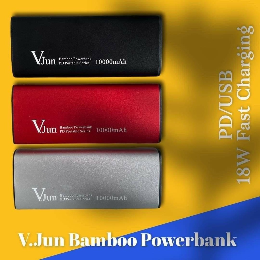 VJun Bamboo PD Power Bank 10000mAh