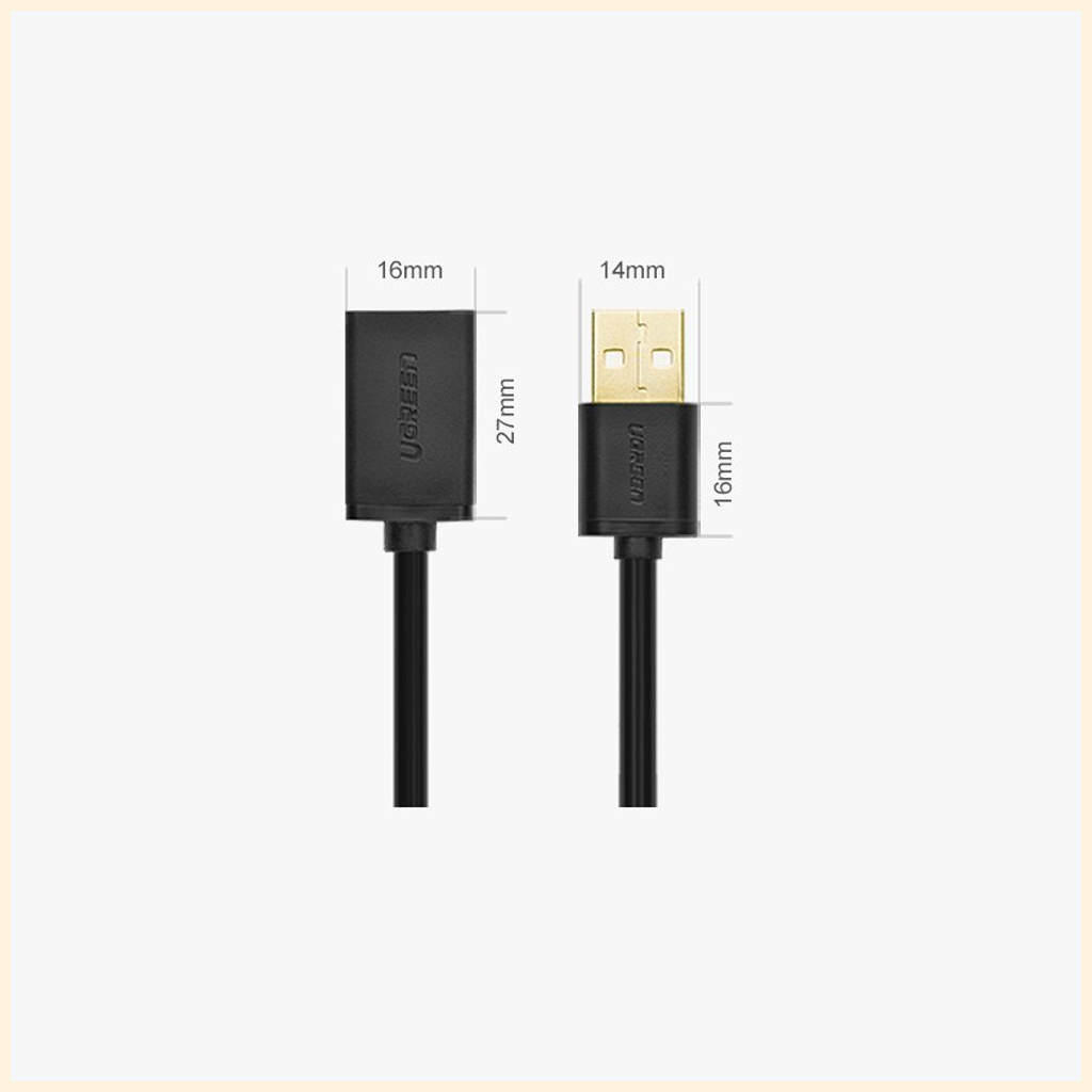 UGreen USB2.0 Male to Female Extension Cable (1m) (10314)