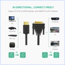 UGreen HDMI to DVI Cable 1m (30116)