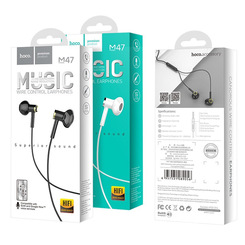 Hoco M47 Music Wired Earpiece 
