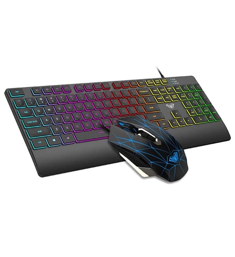 [6948391222332] AULA Mechanical Gaming Keyboard +Mouse Combo Set T201