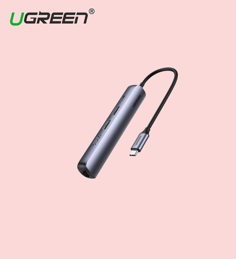 [6957303819195] UGreen USB-C Hub CM418 (2*USB 3.0+HDMI+LAN)(10919)