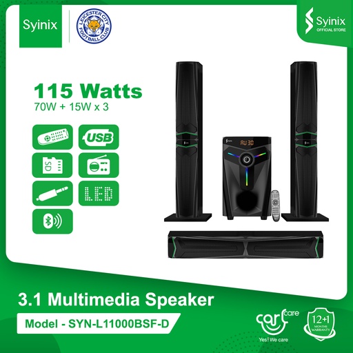 [4895180759611] Syinix Speaker SYN-L11100BSF (3.1) (115W)