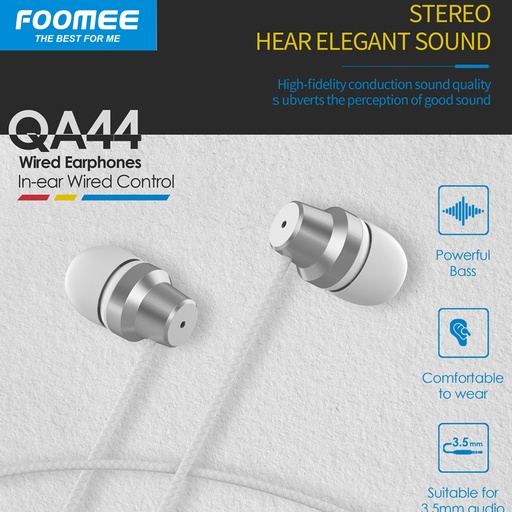 [6930352003263] Foomee Wired Earphone QA44