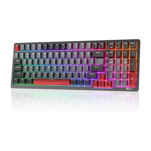 [6935280816253] Royal Kludge RK98 Tri-Modes Mechanical Keyboard (Red Switch)
