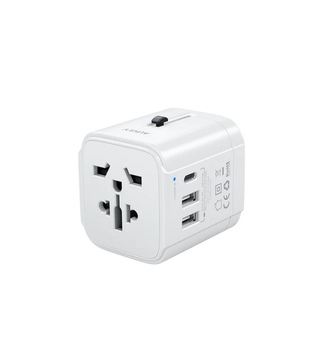 [608119194988] AUKEY TA01 Universal Travel Adapter (White)