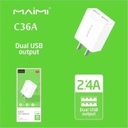 MAIMI C36A 2.4A Dual Port Charger