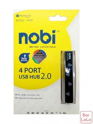 [023000160] Nobi NH23 4 Post USB HUB 2.0